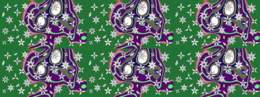 Şirin çiçek elementleri. Raster illüstrasyonu. Taslak desenli, modaya uygun kumaş deseni. Renkli Bahar Teması eskiz kalıbı. Düz Çiçek Elementleri Tasarımı.