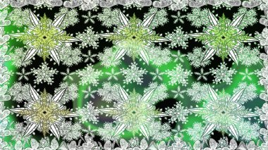 Eski usul. Kumaş, tekstil, duvar kağıdı baskısı için. Kusursuz bir geçmişi var. Tomurcukları papatya çiçekleri olan sevimli bir çiçek deseni. Miles Fleur, süslü püslü bir süs. Raster illüstrasyonu.