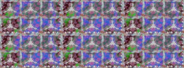 Şirin çiçek elementleri. Raster illüstrasyonu. Kusursuz desenli, modaya uygun kumaş deseni. Renkli Bahar Temalı Kusursuz Arkaplan. Düz Çiçek Elementleri Tasarımı.