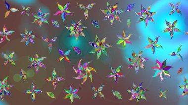 Organik motif arka planı. Çizim kalıbı. Raster illüstrasyonu. Ultraviyole kumaş deseni.