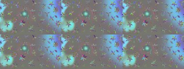 Çiçekler suluboya eskiz deseni. Raster Stili kumaş deseni.