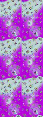 Raster Illustrasyon 'daki Çiçek Deseni' nin son moda çizimi. Renkli Yaz Temalı eskiz kalıbı. Düz Çiçek Elementleri Tasarımı. Güzel kumaş deseni.