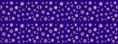 Küçük mavi çiçeklerle oldukça eski bir besin torbası deseni. Tekstil, kumaş, kapaklar, duvar kağıtları, baskı, paket, koleksiyon defteri, örgü, dekupaj için çiçek arkaplanı..