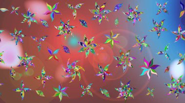 Eskiz geçmişi. Raster illüstrasyonu. Kumaş, tekstil, duvar kağıdı baskısı için. Eski usul. Renkli desenli eskiz deseni, pembe çiçekler ve dekoratif elementler..