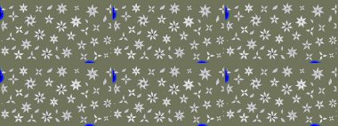 Karalama çiçekleri çizim kalıbı. Sanat, çiçeklere ilham verir ve arka plan bırakır. Raster deseni. Yeşil el çizimi desen.