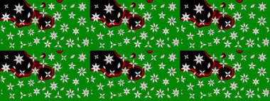 Çiçek izi. Suluboya çizim kalıbı. Suluboya tarzında yeşil renkte çiçekler.