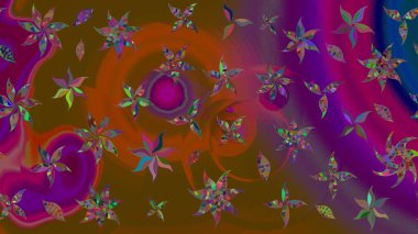 Raster Hip kumaş deseni. Eskiz Vintage Çiçek Deseni.