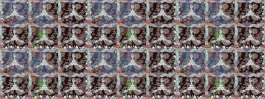 Tekstil, kumaş, ambalaj, hatıra defteri için hoş bir çiçek arkaplanı. Kahverengi arka planda. El çizimi çiçekli, pürüzsüz bir desen. Çocuksu tasarım.