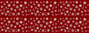 Raster illüstrasyonundaki çiçek desenli çizim. Renkli Bahar Teması eskiz kalıbı. Düz Çiçek Elementleri Tasarımı. Kırmızı renkte çiçekler.