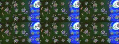 Renkli elementlerle Raster ilginç desen.