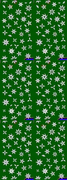 Güzel kumaş deseni. Güzel karalamalı çiçek desenli çizim. Raster illüstrasyonu. Küçük çiçekte sevimli çiçek deseni var..