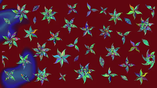 Raster stili kumaş deseni. Çiçekler suluboya çizim deseni.