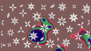 Nazik romantik baskı. Bahar mevsimi. Raster güzel bir çiçek deseni çizmiş. Tatil havası..