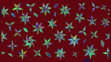 Kırmızı renkte çiçekler. Renkli Yaz Temalı eskiz kalıbı. Çiçekli eskiz çizimi. Düz Çiçek Elementleri Tasarımı.