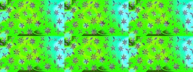 Moda baskıları için zarif bir şablon. Modern çiçek arkaplanı. Halk tarzı. Parlak renkli çiçekleri ve yeşil yaprakları olan harika bir çiçek deseni..