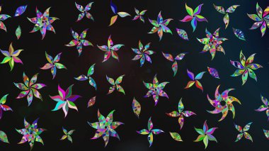 Raster illüstrasyonu. Küçük çiçekteki sevimli çiçek deseni. Çizim.