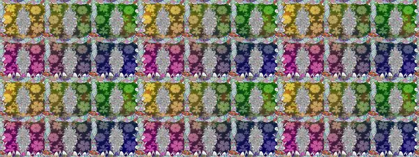 Güzel kumaş deseni. Renkli Yaz Temalı Kusursuz Arkaplan. Düz Çiçek Elementleri Tasarımı. Raster illüstrasyonunda trendsiz çiçek deseni.