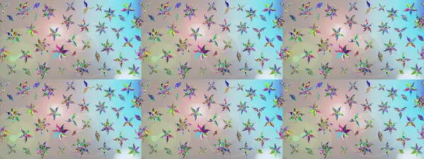 Güzel kumaş deseni. Hoş bir çiçek geçmişi var. Küçük bir çiçekte eskiz deseni. Raster illüstrasyonu.