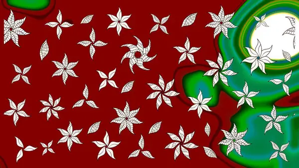 Küçük çiçekteki sevimli çiçek deseni. Kırmızı renkte çiçekler.