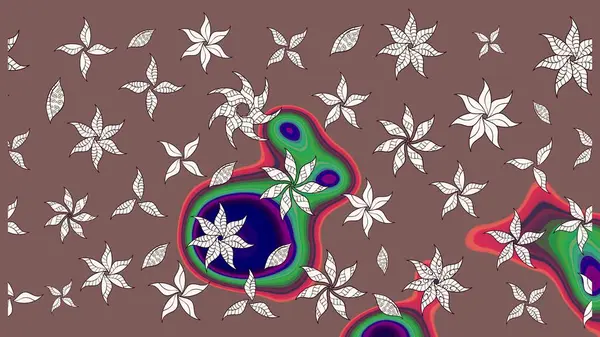 Nazik romantik baskı. Bahar mevsimi. Raster güzel bir çiçek deseni çizmiş. Tatil havası..