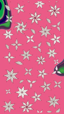 Organik motif arka planı. Çizim kalıbı. Raster illüstrasyonu. Ultraviyole kumaş deseni.