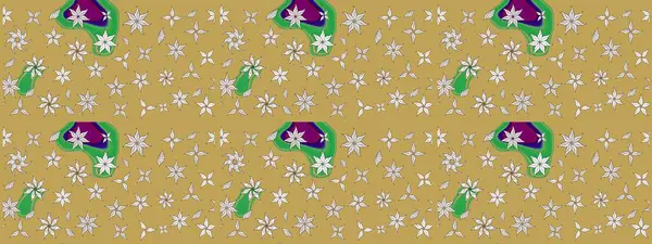 Sarı renkli çiçekler. Renkli Bahar Teması eskiz kalıbı. Düz Çiçek Elementleri Tasarımı. Raster illüstrasyonunda çiçek deseni çizimi.