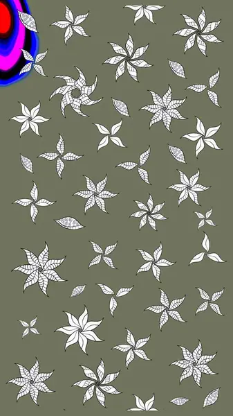 Raster Moda kumaş deseni. Çizgi çizimi kalıbı. Şirin çiçekler..