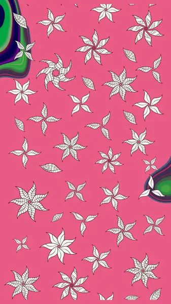 Organik motif arka planı. Çizim kalıbı. Raster illüstrasyonu. Ultraviyole kumaş deseni.