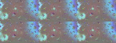 Çiçek desenli çizim. Gri renkli çiçekler. Raster illüstrasyonu. Raster illüstrasyonu. Asya tekstil tarzında.