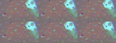 Çiçekli çizim şekli. Renkli Bahar Teması eskiz kalıbı. Düz Çiçek Elementleri Tasarımı. Gri renkli çiçekler.