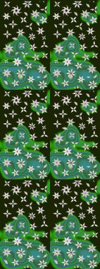 Renkli Yaz Temalı eskiz kalıbı. Raster Illustrasyon 'daki Çiçek Deseni' nin son moda çizimi. Düz Çiçek Elementleri Tasarımı. Gri renkli çiçekler.