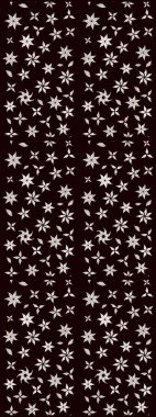 Hediye ambalaj kağıdı, tebrik kartları, posterler ve pankart tasarımı. Raster düz çiçek çizim deseni. Siyah renkte çiçekler.