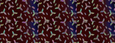 Sihirli kahverengi, yeşil ve gri tatil soyut arka plan yıldız ve düşen kar taneleri. Noel kahverengisi, yeşili ve grisi. Raster illüstrasyonu.