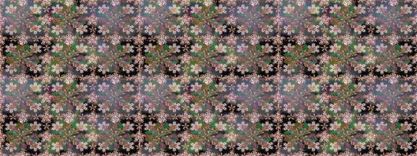 Gri renkli çiçekler. Raster illüstrasyonunda kusursuz çiçek deseni.