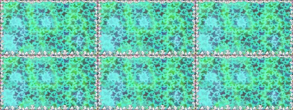 Renkli sevimli kelebek. Raster illüstrasyonu. Yüzey dokuları, duvar kağıtları, web sayfası geçmişi, tekstil için mükemmel. Kusursuz bir arka plan. Mavi renkli resimler.