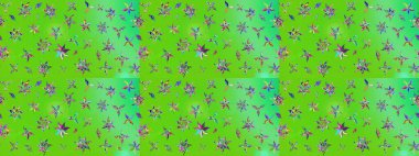 Düz Çiçek Elementleri Tasarımı. Raster illüstrasyonu. Çiçek deseni. Chichi 'nin kumaş kalıbını çiz. Renkli Bahar Teması çizim şablonu.