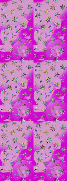 Şirin çiçek elementleri. Robot resim. Tarafsız renklerde çiçekler. Raster illüstrasyonu.