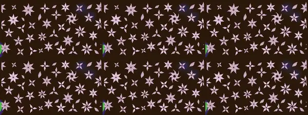 Raster illüstrasyonu. Çizim çiçek deseni duvar kâğıdı olarak kullanılabilir. Kahverengi renkte çiçekler.