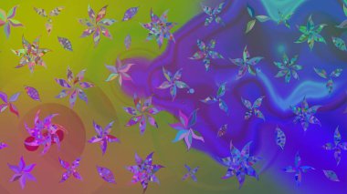 Mor renkli etnik çiçeklerle zarif bir eskiz şekli. Raster Çiçek İllüstrasyon Şirin Tekstil.