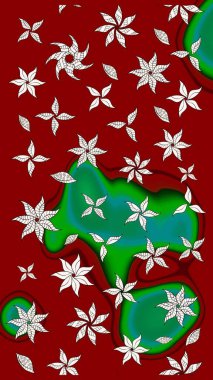 Raster Henna tarzı. Etnik Mandala havlusu. Sınır Kızılderili çiçekli paisley patten. Tebrik kartı geçmişi, boyama kitabı, arkaplan ve tekstil için kullanılabilir. Taslak süsleme izi.