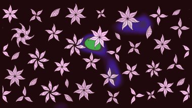 Ultraviyole kumaş deseni. Raster illüstrasyonu. Çizim kalıbı. Organik motif arkaplanı.