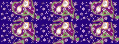 Eskiz klasiği. Renkli Bahar Teması eskiz kalıbı. Düz Çiçek Elementleri Tasarımı. Raster Şirin kumaş deseni.