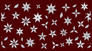 Kırmızı yapraklı yabani çiçekler. Eskiz arkaplan modeli. Raster illüstrasyonu. Suluboya, elle çizilmiş.