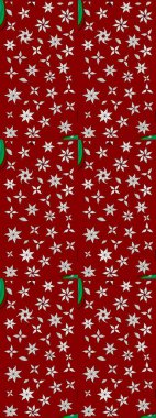 Çizim çiçek deseni duvar kâğıdı olarak kullanılabilir. Raster illüstrasyonu. Kırmızı renkte çiçekler.