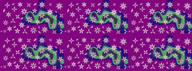 Raster illüstrasyonu. Tony 'nin kumaş kalıbını çiz. Modaya uygun kumaş deseni. Küçük çiçekte sevimli çiçek deseni var..