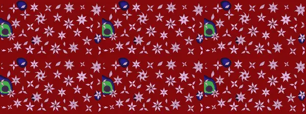 Çiçek. Raster illüstrasyonu. Taslak dekoratif arka plan, çiçek mandala. Kırmızı renklerde.