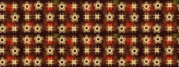 Basit bir kar tanesi. Soyut duvar kâğıdı, ambalaj dekorasyonu. Kahverengi, kırmızı ve sarı renklerde şirin kar taneleri. Kışın sembolü, mutlu noeller, mutlu yeni yıl kutlaması Raster illüstrasyonu..