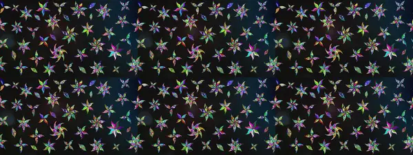 Kumaş, duvar kağıdı ve kağıt üzerine baskı yapmak için gelişen arka plan. Moda arka planında parlak buketler. Raster illüstrasyonu. Eski usul küçük çiçekli şirin bir eskiz deseni..