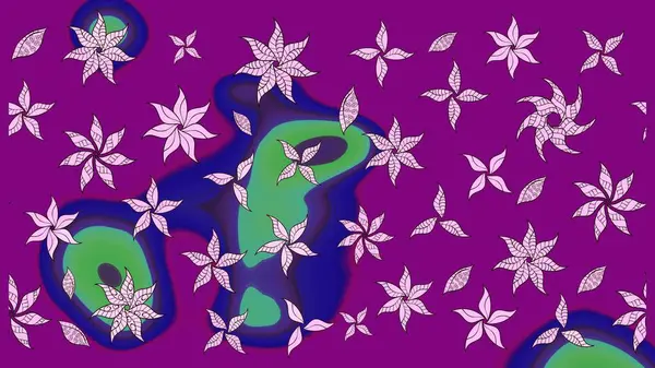 Küçük çaplı çiçeklerdeki basit şirin desenler. Tekstil veya kitap kapakları, imalat, duvar kağıtları, baskı, hediye paketi ve yapıştırma kitabı için çiçek eskizi geçmişi. Raster illüstrasyonu.