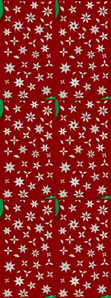 Çizim çiçek deseni duvar kâğıdı olarak kullanılabilir. Raster illüstrasyonu. Kırmızı renkte çiçekler.